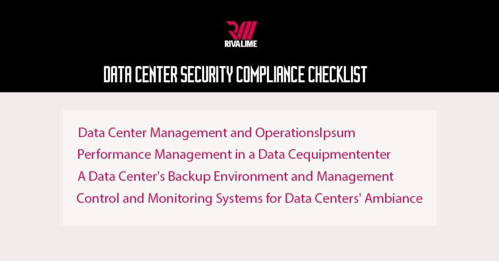 Data Center Security Compliance Checklist